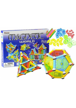 Klocki magnetyczne Magnetic World 110 elementów