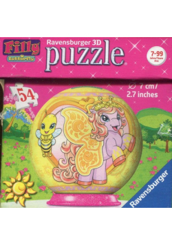 Puzzle 3D Filly Motylek 54 żółty