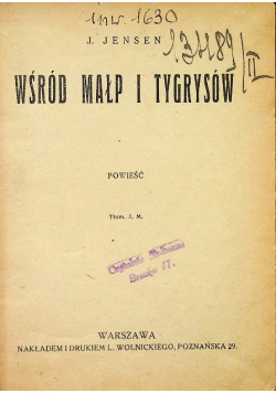 Wśród małp i tygrysów 1925 r.