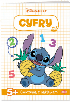 Disney uczy Stitch Ćwiczenia z naklejkami Cyfry