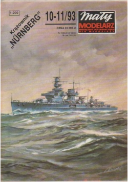 Mały modelarz Nr 10 do 11 Niemiecki lekki krążownik Nurnberg