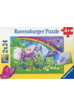 Puzzle Konie z tęczą 2x24