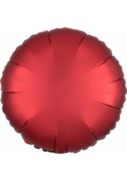 Balon foliowy Lustre Dark czerwony okrągły 43cm