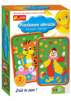 Piaskowe obrazki Klaun i kotek