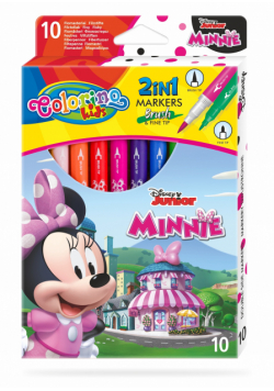 Flamastry dwustronne Colorino Kids 10 kolorów Minnie