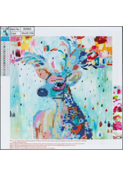 Diamentowa mozaika 5D - Deer 30x30 80883