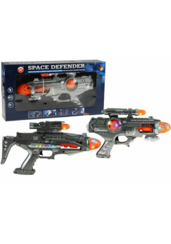 Pistolet SPACE DEFENDER światło dźwięk 2 modele
