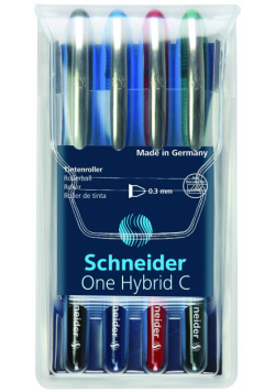 Pióro kulkowe schneider one hybrid c 0,3 mm w etui 4 kolory
