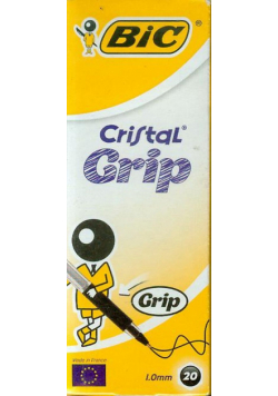 Długopis Cristal Grip czarny 20 sztuk