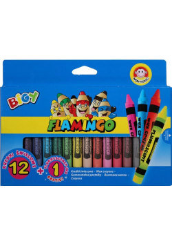 Kredki świecowe Jumbo 12 kolorów + 1 kredka fluo