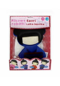 Filcowe robótki Lalka Japonka Niebieska Saori