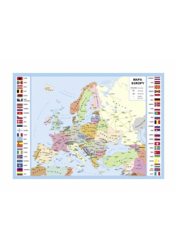 Podkładka na biurko Europa mapa administracyjna