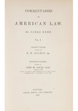 Commentaries on american law