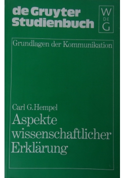 Aspekte wissenschaftlicher Erklarung