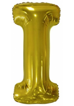 Balon foliowy litera I złota 40,5x86cm