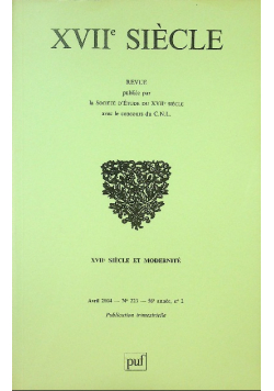 Revue XVIIe Siècle Nr 223