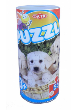 Puzzle w puszce 56 elementów Pies
