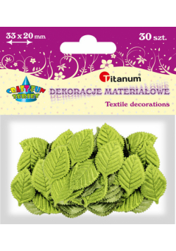 Dekoracje materiałowe listki zielone 30 sztuk