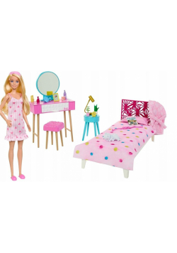 Barbie Sypialnia + lalka HPT55