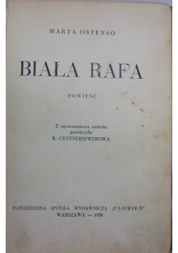 Biała rafa.Powieść, 1936r