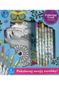 Pokoloruj swoją torebkę Sowa + 6 markerów