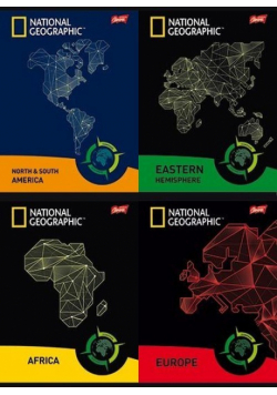 Zeszyt A5 National Geographic w kratkę 60 kartek 10 sztuk mix