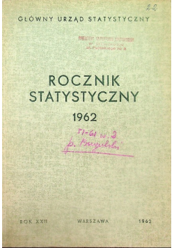 Rocznik statystyczny 1962