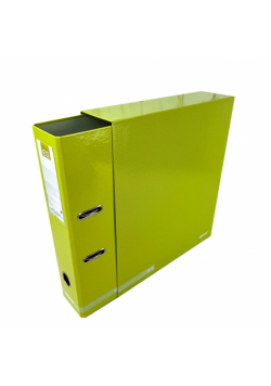 Segregator A4 z dźwignią z pudełkiem classic stripes limonka