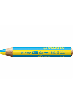 Kredka Woody 3w1 Duo żółty/niebieski (5szt)