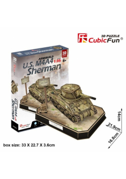 Puzzle 3D US M4A4 Sherman 263 elementy