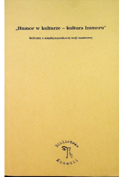 Humor w kulturze kultura humoru