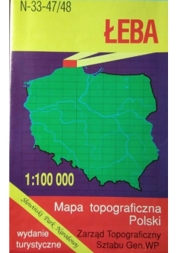 ŁEBA mapa topograficzna 1994 r.