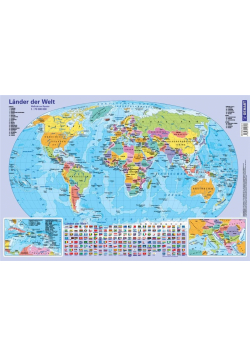 Podkładka na biurko Mapa Świat polityczna