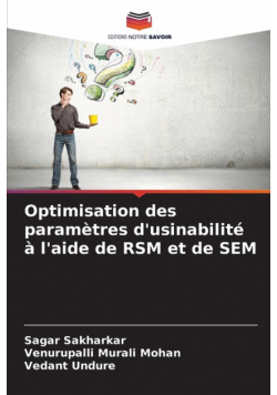 Optimisation des paramètres d'usinabilité à l'aide de RSM et de SEM