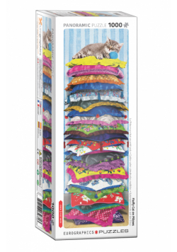 Puzzle 1000 panoramic Fluffy Kitty on Pillows 6010-5631