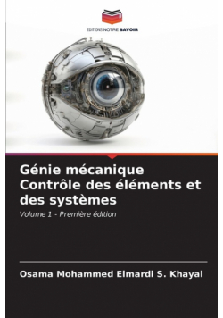Génie mécanique Contrôle des éléments et des systèmes