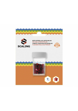 Cekiny-gwiazdki czerwone Scaling
