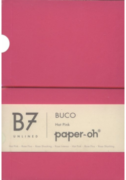 Notatnik B7 Paper-oh Buco Hot Pink gładki