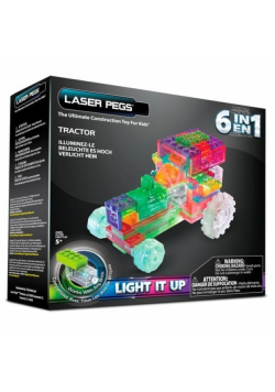 Klocki Laser Pegs 6w1 traktor świecące