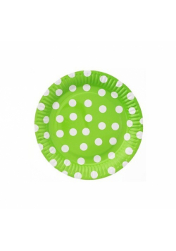 Talerzyki papierowe Groszki pistacjowe 23 cm 6 sztuk