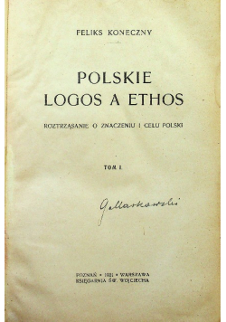 Polskie logos a ethos Tom 1 i 2 1921 r.