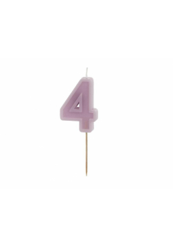 Świeczka urodzinowa 4 fiolet 6cm