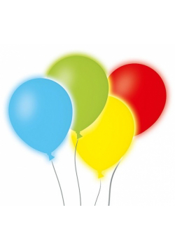 Balony świecące LED kolorowe 4 sztuki
