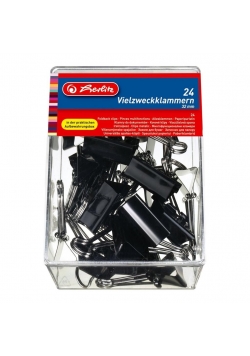 Klamry 32mm czarne 24szt
