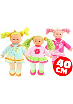 Lalka szmacianka z kucykami kolorowe włosy mix