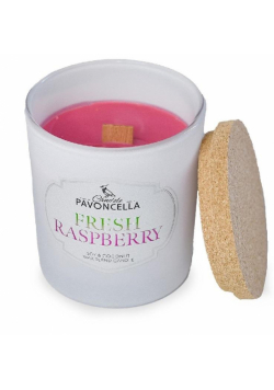 Świeczka sojowa Fresh Raspberry biała 135g