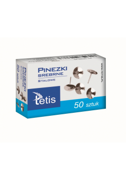 Paczka Pinezki srebrne 50 szt 10 sztuk