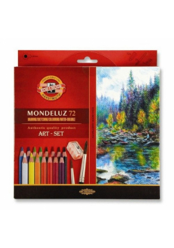 Kredki Mondeluz 72 kolory + pędzel