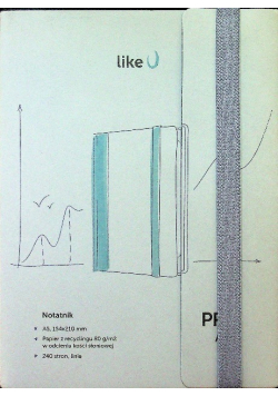 Notatnik A5 Pro M+ linia szary/srebny
