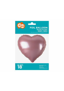 Balon foliowy serce jasnoróżowe 45cm